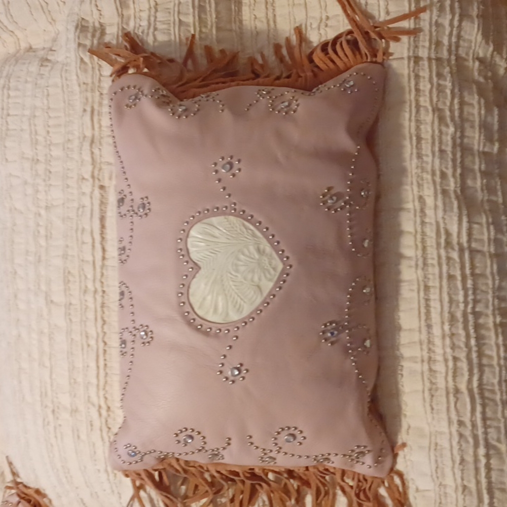 American West Leather Pillow